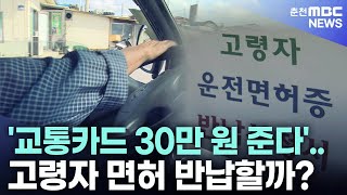 '교통카드 30만 원 준다'..고령자 면허 반납할까?