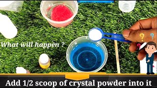 What happen when we add crystal powder into the colour water || Experiment Video || #K2 TOYS ||