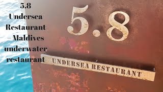 5 8 Undersea Restaurant – Maldives underwater restaurant