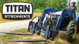 Titan Attachments Pallet Fork Attachment With 48\