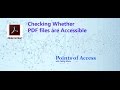 Checking Whether PDF files are Accessible (basic level)