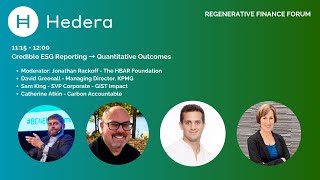 Hedera Credible ESG Reporting - Quantitive Outcomes