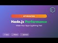 ⚡️Node.js Performance Optimization: Boost Your App's Speed & Efficiency!
