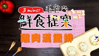 【毛起來】毛爸鮮食提案 #11 雞肉漢堡排  #狗狗限定