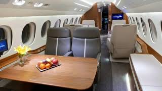 Falcon 7x Luxury Private Jet Cabin Tour