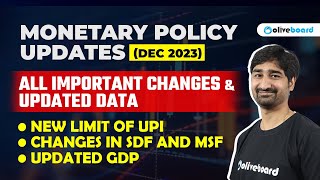 RBI Monetary Policy Updates | RBI Credit Policy December 2023 | All Important Updated Data By Aditya