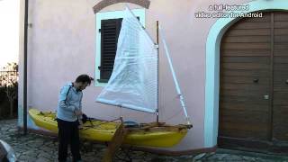 folding sailing rig for kayak by sevenbrain