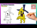 How To Draw Yellow - Rainbow Friends Chapter 2 | Easy Step By Step Drawing Tutorial