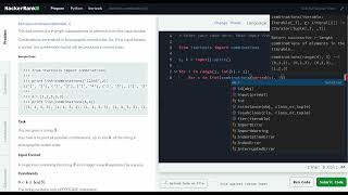 Hackerrank Python Solution #1 Itertools - Python: itertools.combinations()