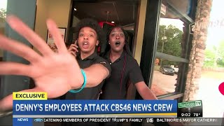 Denny's employees attack CBS46 News crew