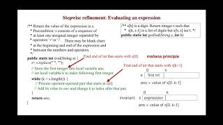 Stepwise refinement: Evaluating an expression