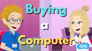 English Speaking Practice (Buying a Computer) Learn English Conversation Through Story