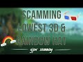 Scamming lowest 3d + rainbow hat | AJPW SCAMMING