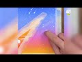 how to use scotch tape to create mind blowing gradients with oil pastels 🤯🖍️ oil pastels