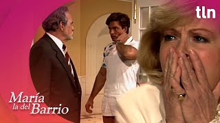 ¡Qué tortazo! Luis Fernando provoca la ira de su padre | María la del Barrio | Capítulo 4