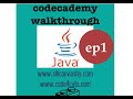 Codecademy Java Conditionals Control Flows Lesson 1 & 2