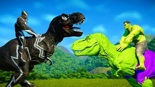 Black Panther T-Rex VS. Captain T-Rex: The Ultimate Battle of Two Superhero Dinosaurs