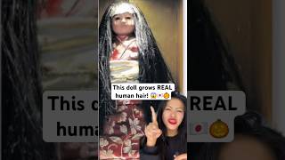 This doll GROWS human hair! 😱🎃🇯🇵 #japan #japaneseculture #halloween2023 #scarystories #shorts