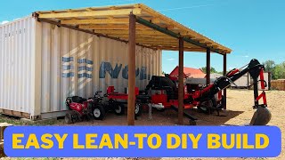 How I Built My Shipping Container Equipment Storage Awning/Lean To Shed (DIY Scrap Metal Project)