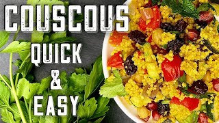 Vegan Moroccan Couscous Salad | 15-Minute Oriental Vegetable Couscous