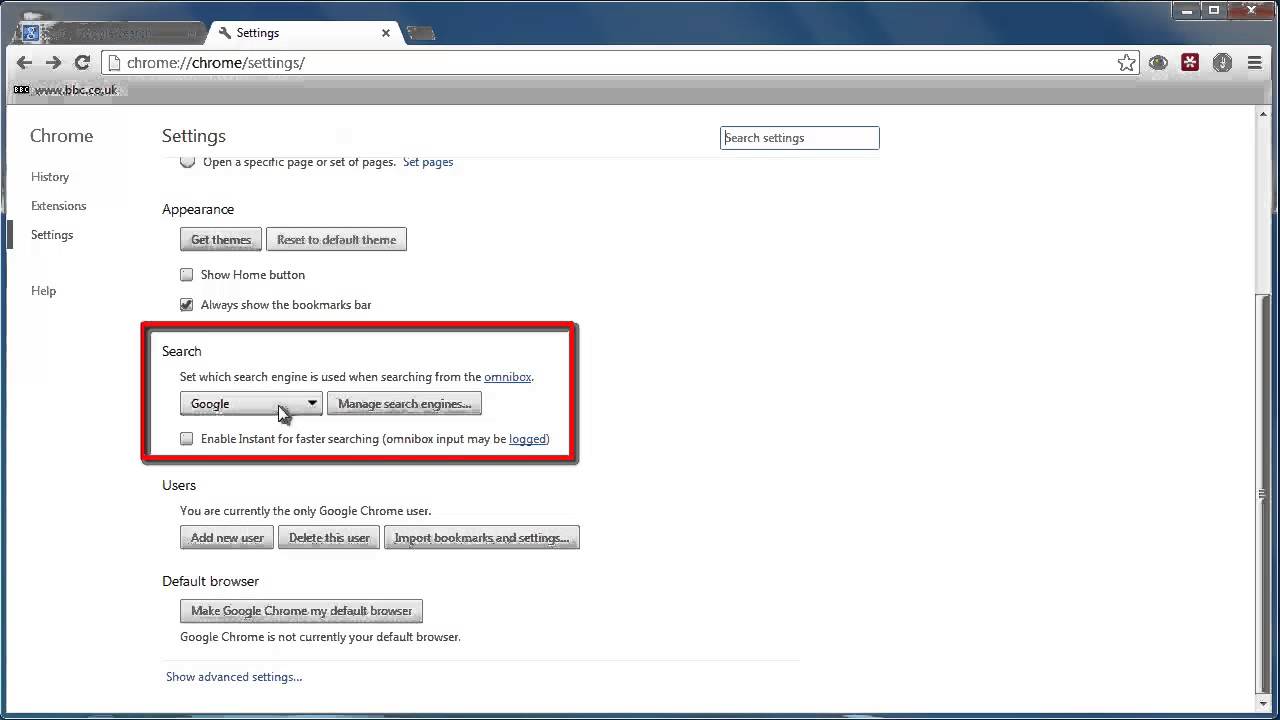 How To Set Default Search Engine In Chrome - YouTube