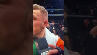 Conor mcgregor octagon interview at UFC 205