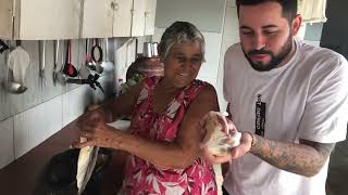 DIA MARAVILHO DE CHUVA GABRIEL COM A GENTE E FIZ A FEIRA CEDINHO E MOSTREI AS COISAS E O PEIXES