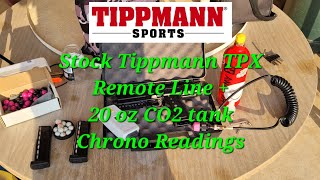 Stock Tippmann TPX remote line adapter 20oz CO2 tank Test Firing and adjustment