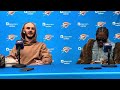 alex caruso reacts to menace label jalen williams on sga’s 54 points thunder postgame 1.23.25