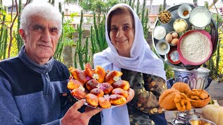 Super delicious sweets!Grandmother is baking sweets in the village|village cooking