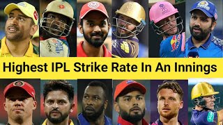 Highest IPL Strike Rate In An Innings 🏏 Top 25 Innings 😱 #shorts #msdhoni #klrahul #rohitsharma