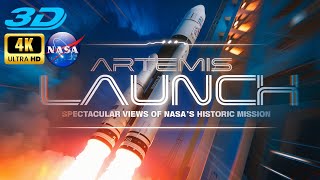 🚀🌕✨ NASA Artemis Launch: A 4K 3D Journey to the Moon and Beyond! 🌌🛸🌟