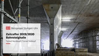 Tunnel Nordkopf und Südkopf des Stuttgarter Hauptbahnhofs  – Zeitrafferfilm 2019/2020