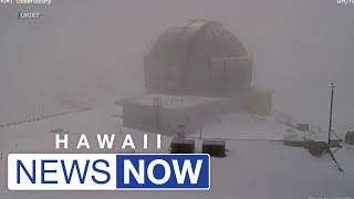 Snow, ice and wind put astronomy on pause atop Mauna Kea