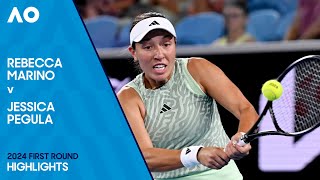 Rebecca Marino v Jessica Pegula Highlights | Australian Open 2024 First Round