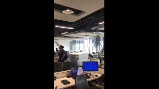 Earthquake Moves Ceiling Lights Back and Forth at Mexico City Office