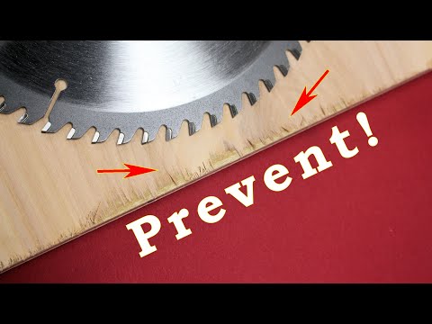 How do you prevent wood from splintering when you saw it?