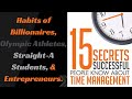 15 Secrets Successful People Know About Time Management by Kevin Kruse | Book Summary