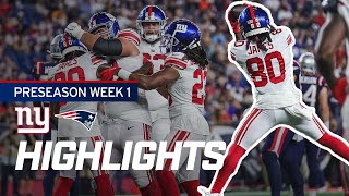 Preseason Week 1: Giants vs. Patriots TOP HIGHLIGHTS from the WIN! | New York Giants