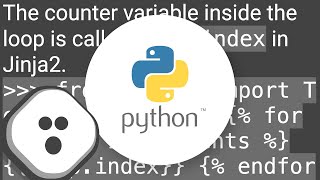 How to output loop.counter in python jinja template?