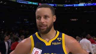 Stephen Curry PostGame Live Interview | Golden State Warriors vs Los Angeles Lakers