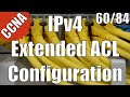 CCNA 200-120: Extended IPv4 ACL Configuration 60/84 Free Video Training Course