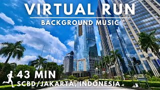 Virtual Running Video For Treadmill With Music in #SCBD #Jakarta #virtualrunningtv #virtualrun