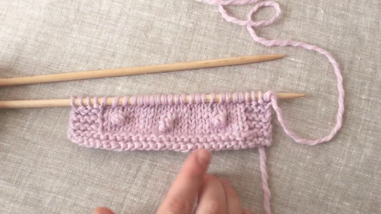 How To Knit A Bobble - YouTube