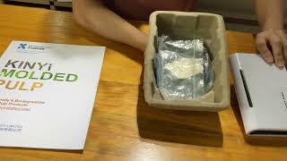 Recycled paper pulp molded packaging insert