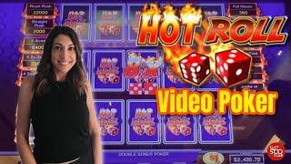 High limit Hot Roll video poker in Vegas - Looking for the ACTION! #videopoker #highlimit #gambler