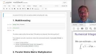Parallel Computing with Julia, illustrated by numerical linear algebra and Monte Carlo simulation