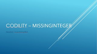 Codility - Missing Integer (JavaScript)