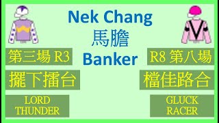 【賽馬貼士】Nek Chang 馬膽 Banker R3 擺下擂台 LORD THUNDER R8 檔佳路合 GLUCK RACER Hong Kong Horse Racing Tips