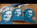 【けしはん道】keshihan do amazing timelapse steve jobs rubberstamp carving スティーブ・ジョブズを消しゴムはんこで彫ってみたら